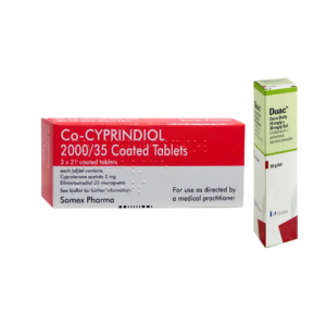 Co-cyprindiol (63 Tablets) and Duac Once Daily Gel 3%