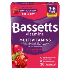 Buy Bassetts 3-6 Years Multivitamins Strawberry Flavour - 30 Gummies Online