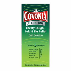 Buy Covonia All-In-One Chesty Cough, Cold & Flu Relief Oral Solution - 160ml Online