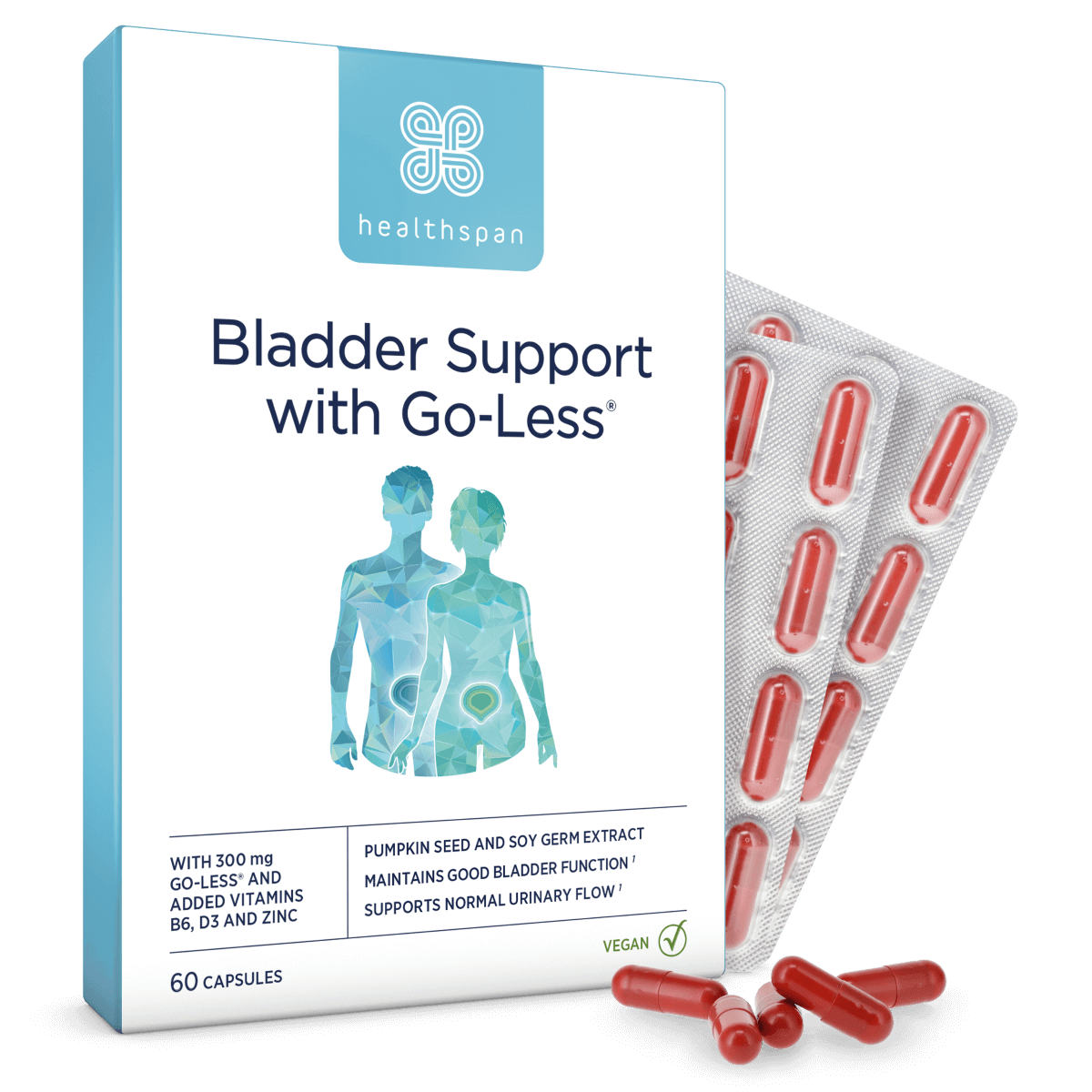 Buy Helathspan Bladder Support with Go-Less - 60 Capsules Online