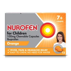 Nurofen For Children 100mg Chewable Capsules Orange Flavour - 12 Capsules